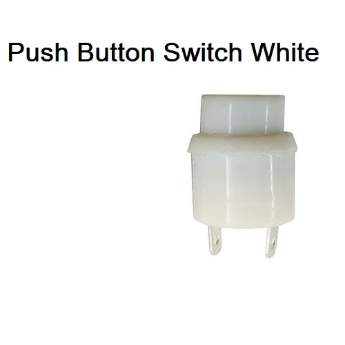 White 2 Pin 6A 250V Round Momentary Push Button Switch