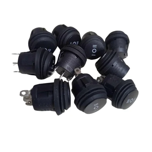 Buy QY602 Waterproof Rocker Switch 6A 250V AC Black Round