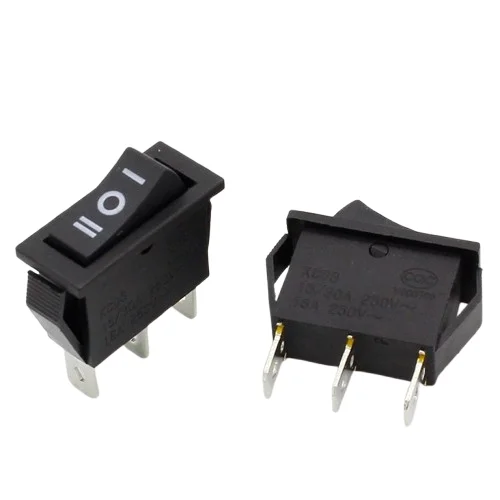 KCD3 Rocker Switch 15A 250V 3Pin ON-OFF-ON Black Switch