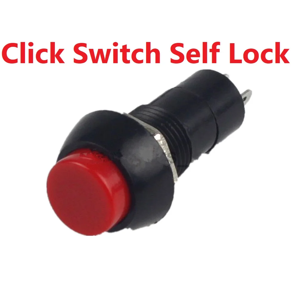 Buy PBS-11 Self Lock Push Button Switch 250V 3A SPST Red