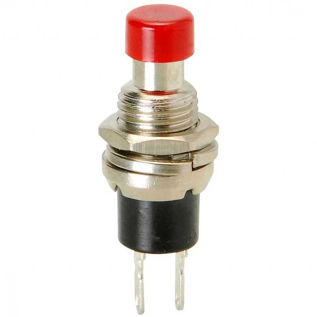 Buy 250V 1A Mini Push Button Horn Switch SPST Red Cap