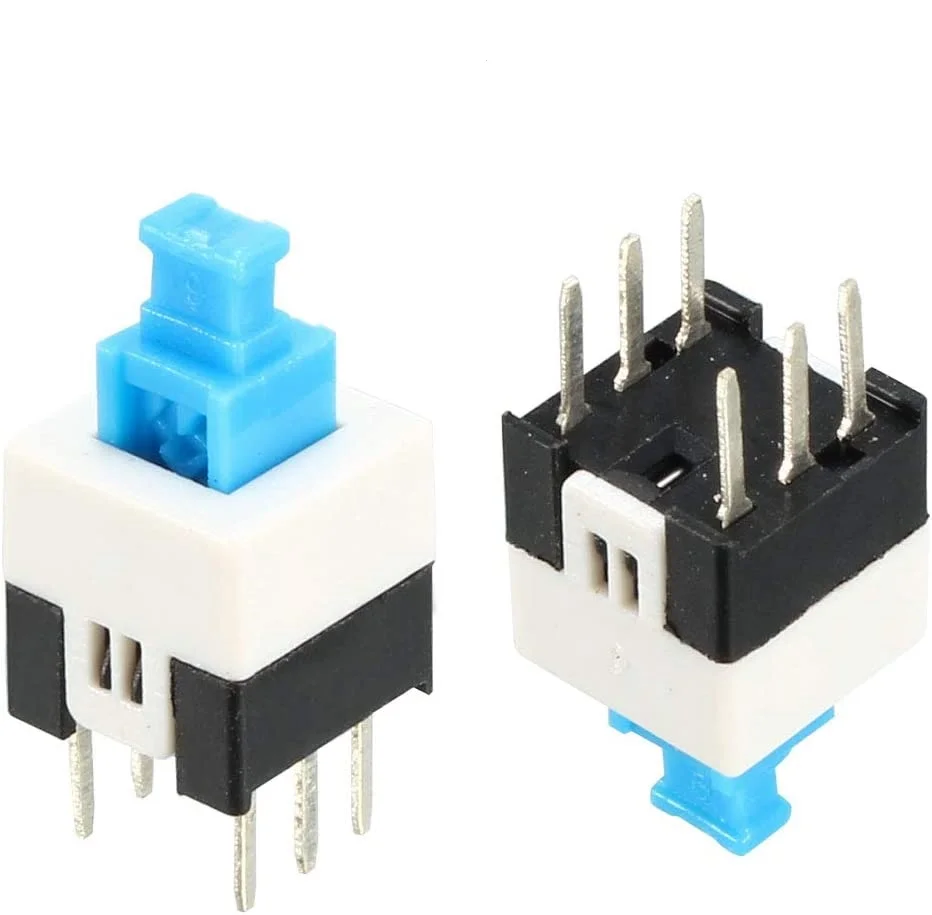 Buy Self Lock 6 Pin Mini DIP Switch 8x8x12mm 0.1A 30V DC