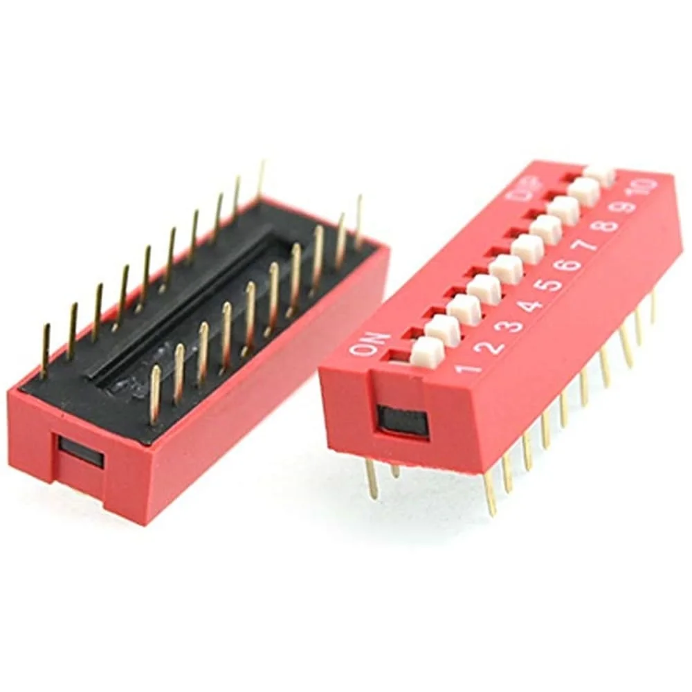 Buy 10 Position DIP Switch 2.54mm Pitch 10 Pin Slide Type
