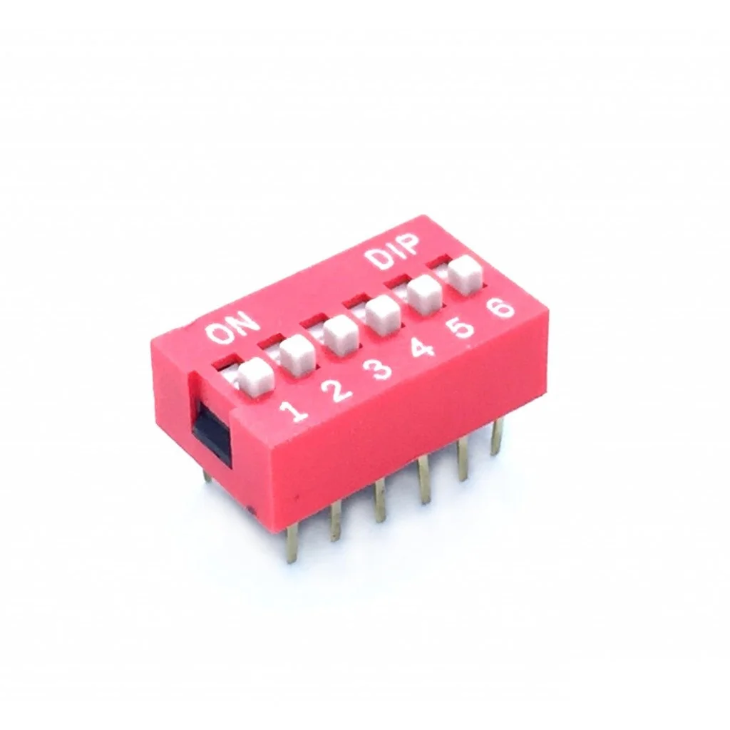 Buy 6 Position DIP Switch 2.54mm Pitch 6 Pin Slide Type