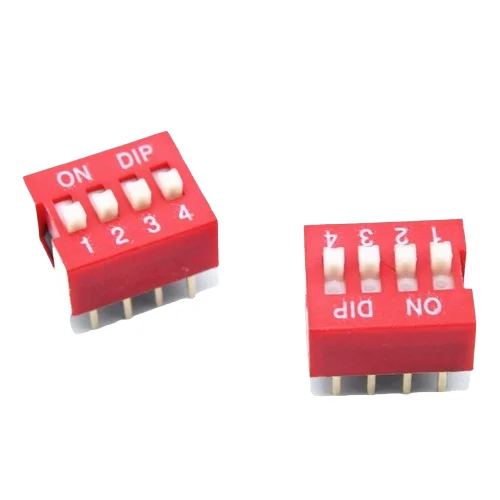 Buy 4 Position DIP Switch 2.54mm Pitch 4 Pin Slide Type