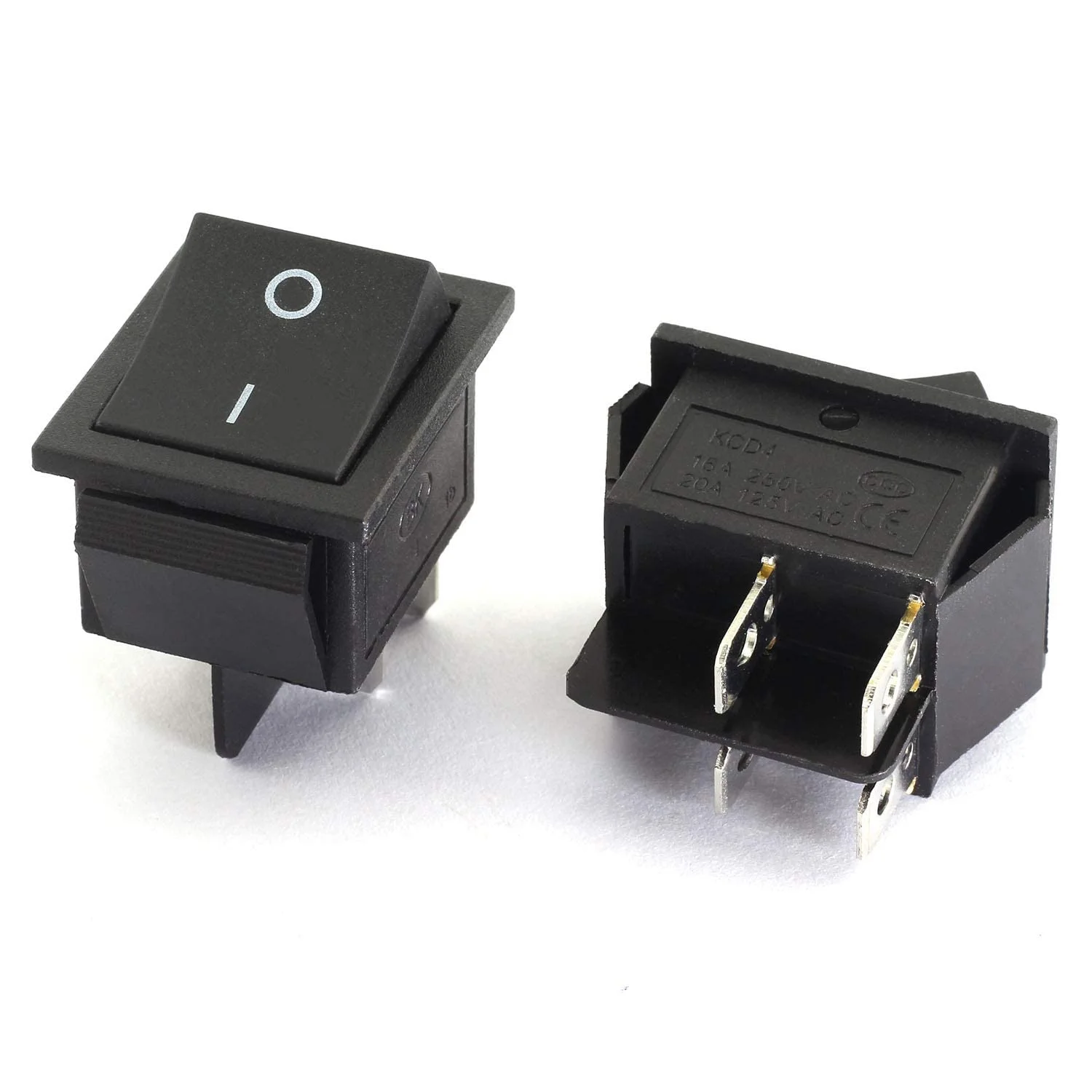 Buy 16A 250V Rocker Switch 4 Pin ON OFF 2 Position Black