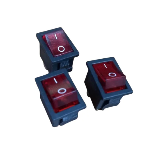 Buy Mini Rocker Switch 6A 250V 4 Pin DPST Red Neon Switch