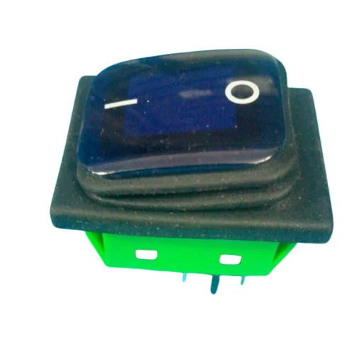 Waterproof KCD4 Rocker Switch 30A 250V DPST 4 Pin Blue Neon