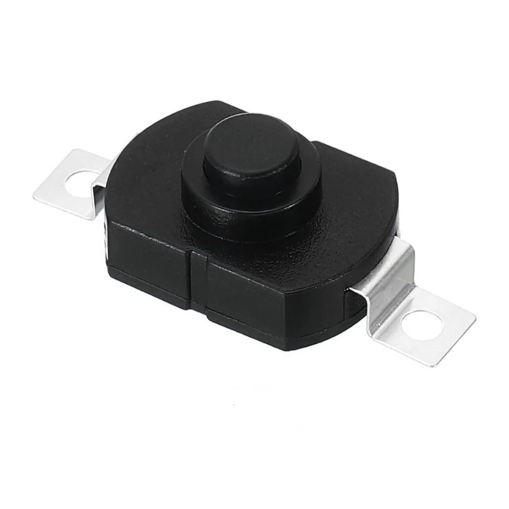 Black 2 Pin Push Button Switch 30V 1A On Off For Torch Light