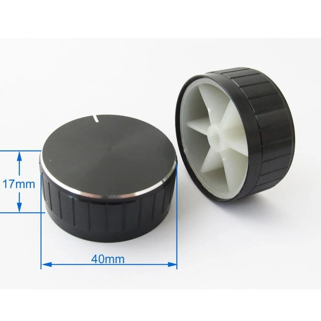 40mm Aluminium Volume Knob 6mm Hole Audio Amp Control