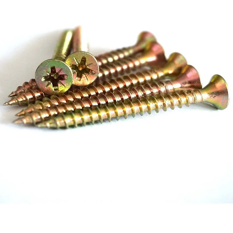 Golden 50x6mm Zinc Wood Screws Flat Head Self Tapping