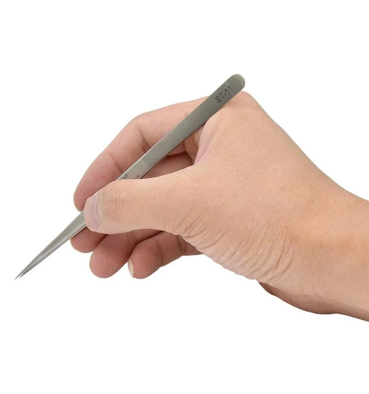 ST-11 Straight Tweezers Heavy Duty Stainless Steel Tweezer