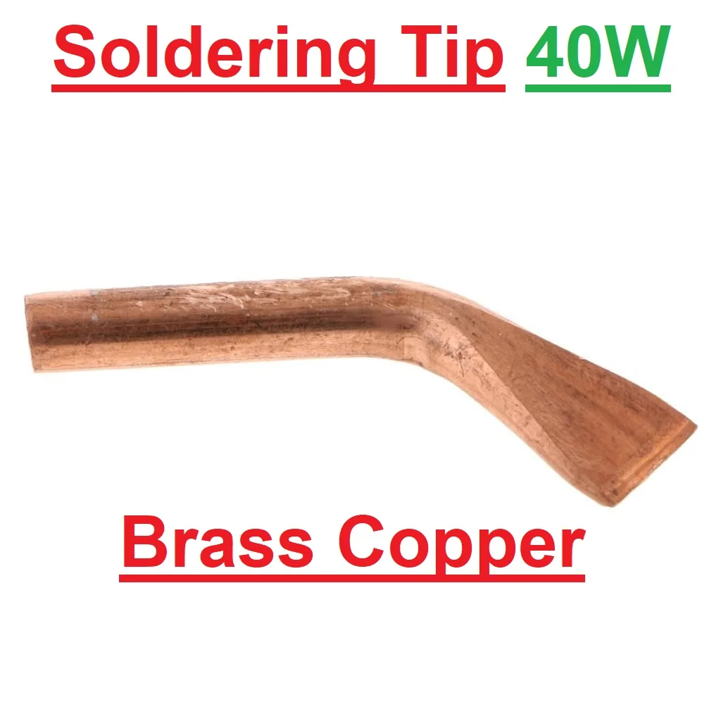 Buy 40W Curved Copper Soldering Iron Bit Tip Rod