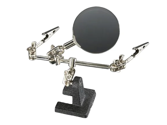 MZ101 Helping Hand Stand With Magnifier & PCB Clips