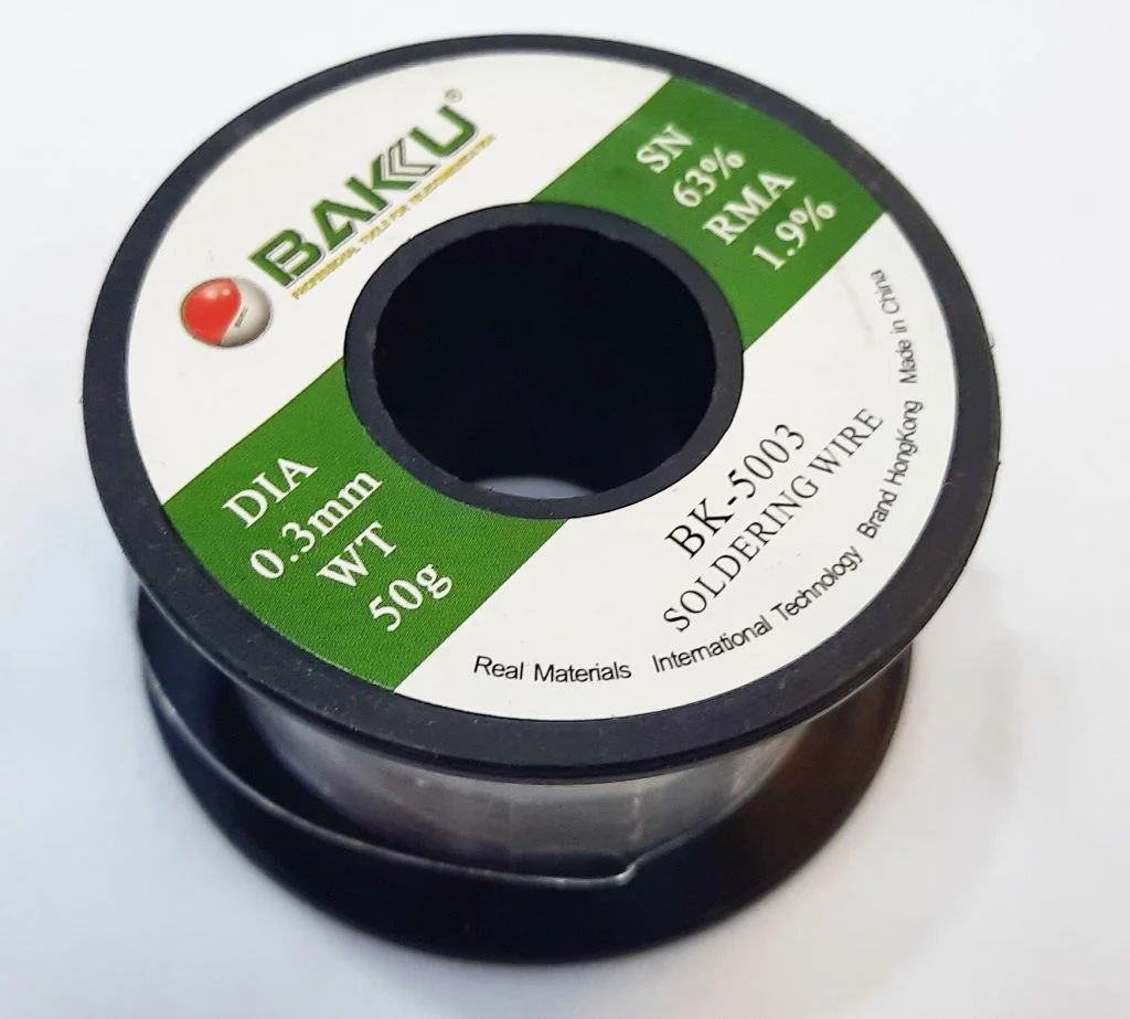 BK-5003 0.3mm Soldering Wire Reel 20-30gm Tin Lead Coil