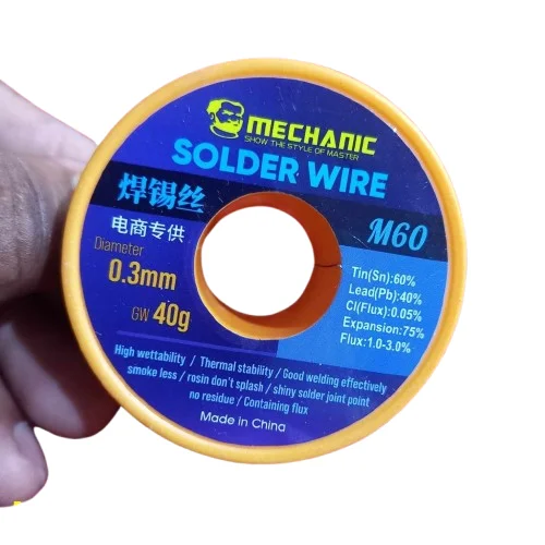 MECHANIC M60 Solder Wire 0.3mm 40gm Tin Lead Soldering Rang