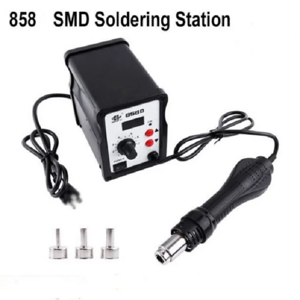 858D SMD Hot Air Gun Rework Station With Digital Display