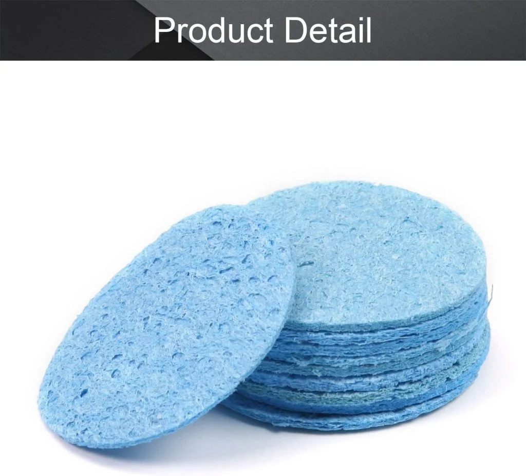 Blue Round 50mm ESD Tip Cleaning Sponge For Soldering