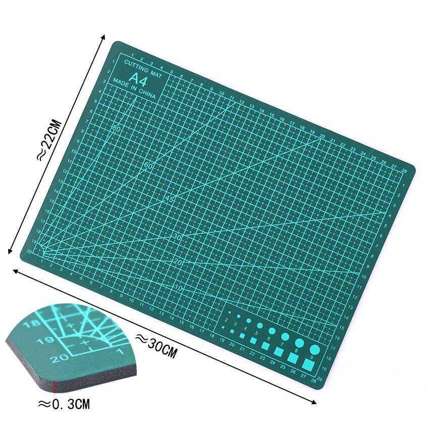 A4 PVC Self Healing Cutting Mat 300x220mm Double Sided