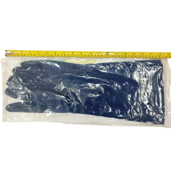 1Pair 18 Inch Rubber Cleaning Gloves Chemical Resistant