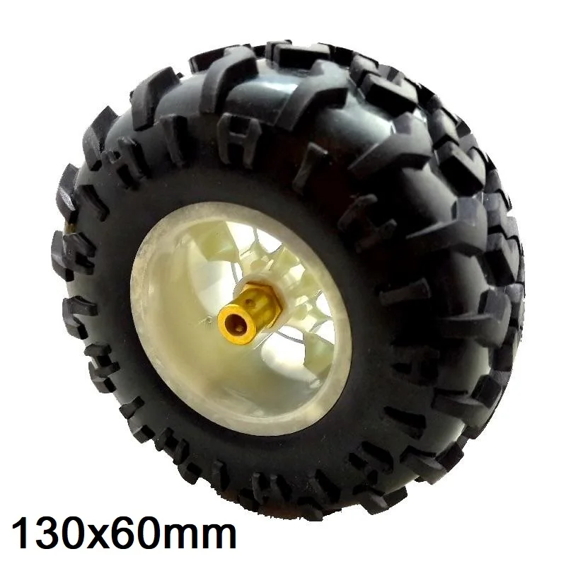 Buy 130mm Robot Wheel 17mm Hex Copper Hub Rubber Tyre