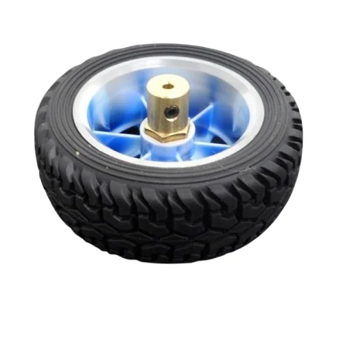 65mm Robot Wheel Kit With Bracket & 4mm Shaft Coupling