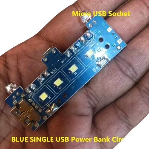 Buy Blue USB Power Bank Circuit 5V 2A With LED & Light