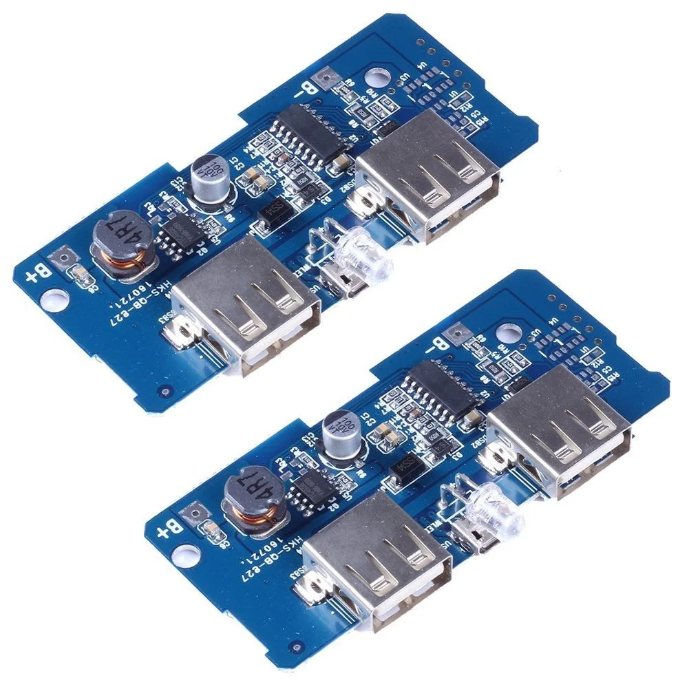Buy Blue 2A Dual USB Power Bank Circuit With LED