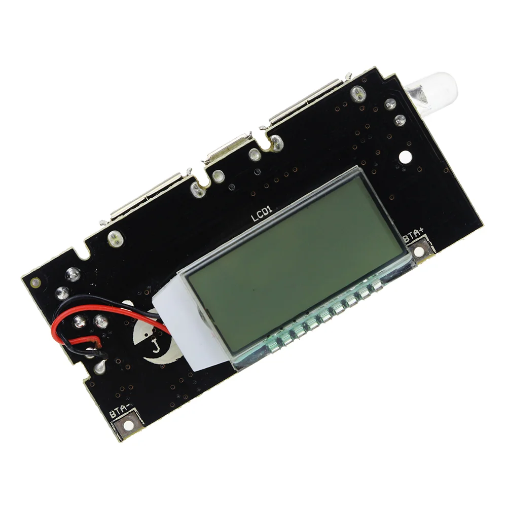 Buy Black Power Bank Circuit LCD Display Dual USB 5V 2.1A