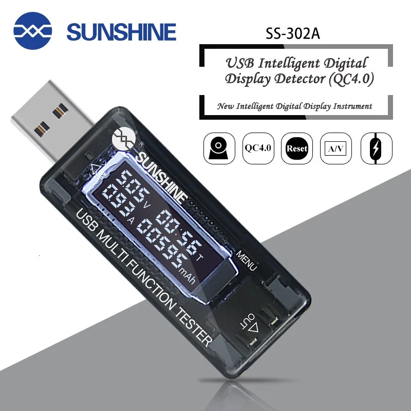 Buy SUNSHINE SS-302A USB Tester Volt Amp Meter Display