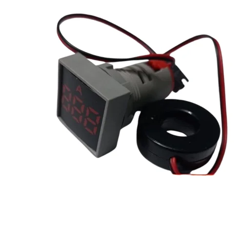 100A Digital Ampere Meter 22mm Square Panel With CT Coil