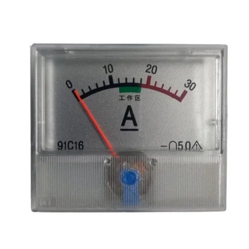 Buy DC Mini Analog Ampere Meter 0-30A 91C16 Square Panel