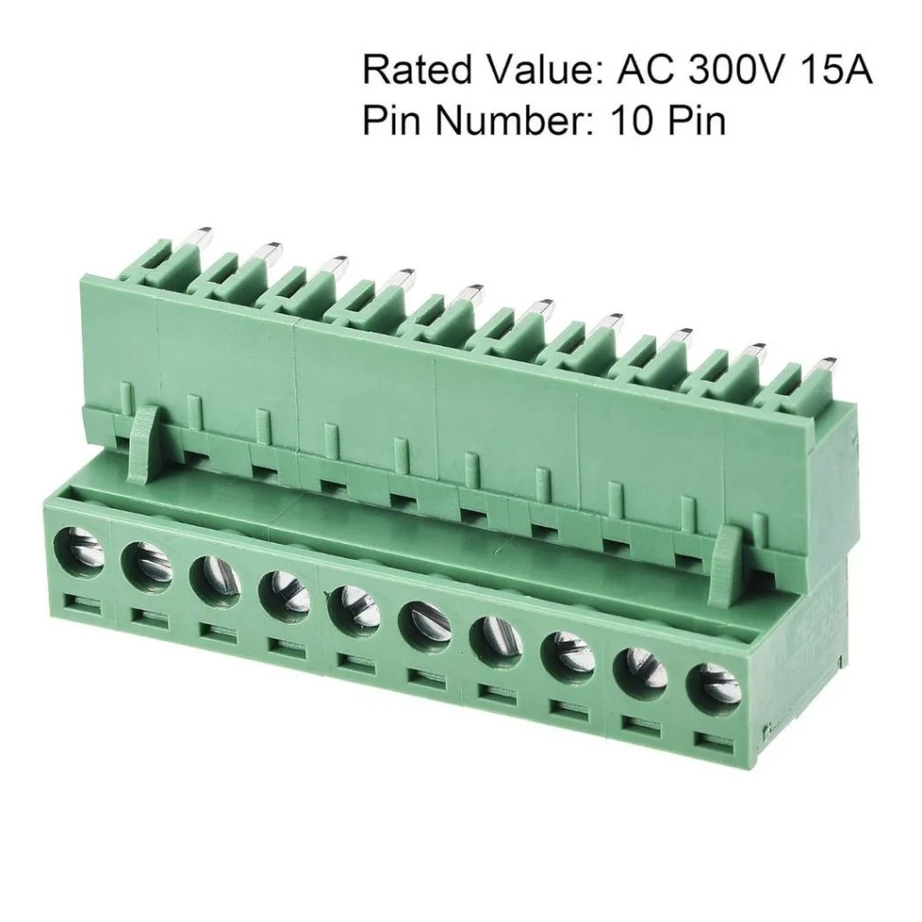 Buy 10 Pin Right Angle Terminal Block Male Female Plug