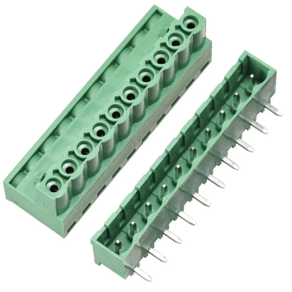 Buy 10 Pin Right Angle Terminal Block Male Female Plug