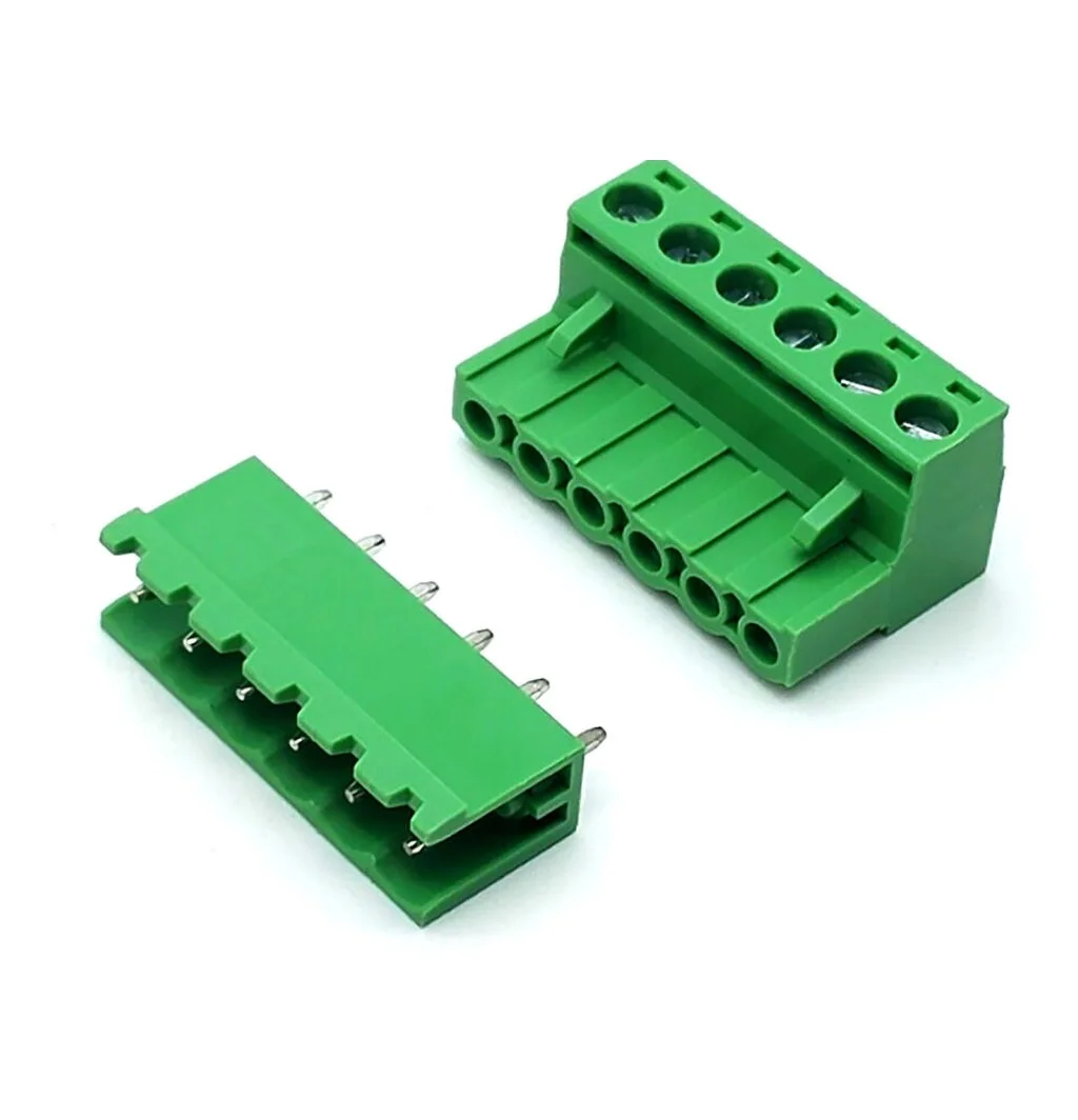 Buy 6 Pin Right Angle Terminal Block Male Female Plug