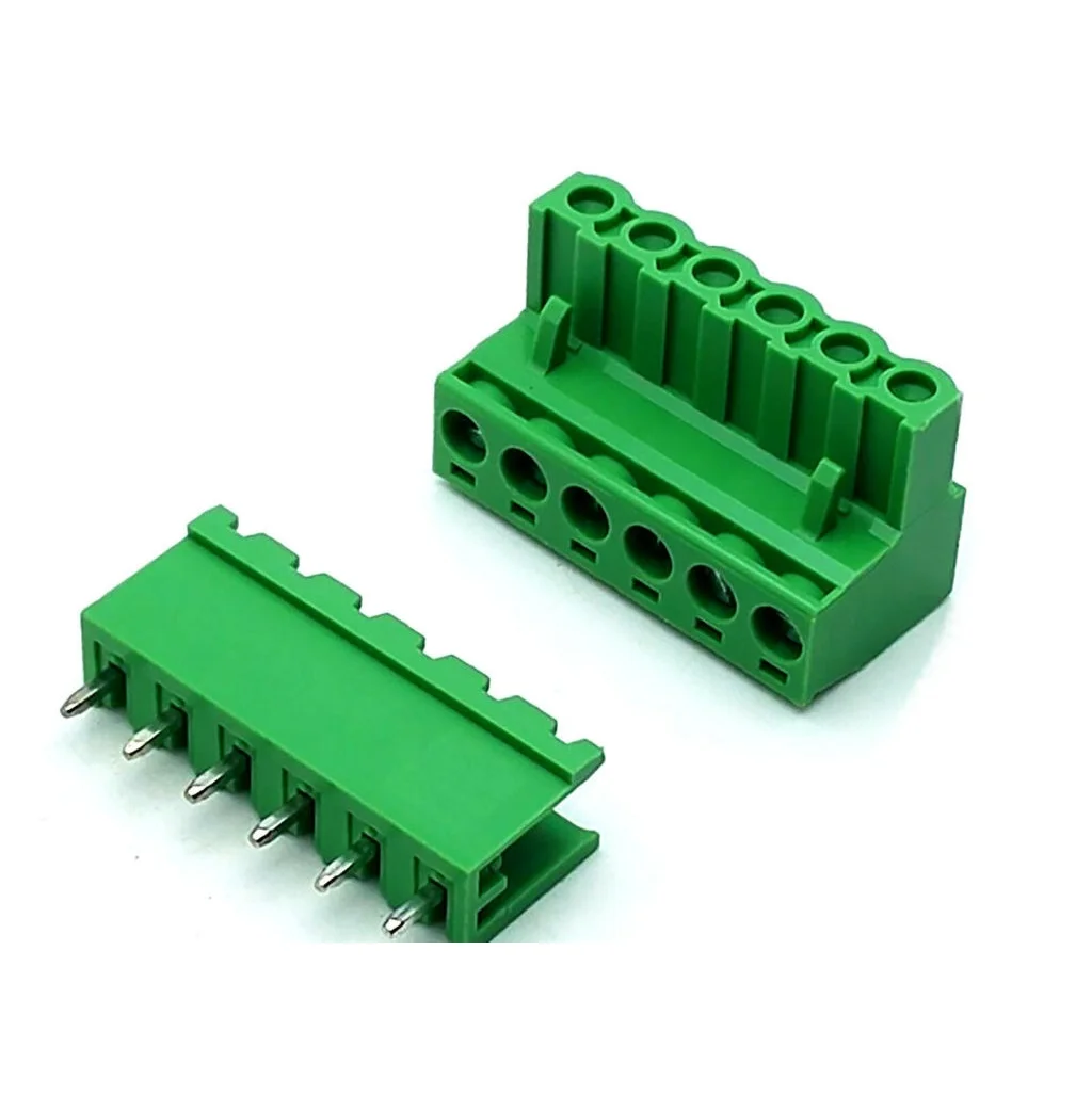 Buy 6 Pin Right Angle Terminal Block Male Female Plug