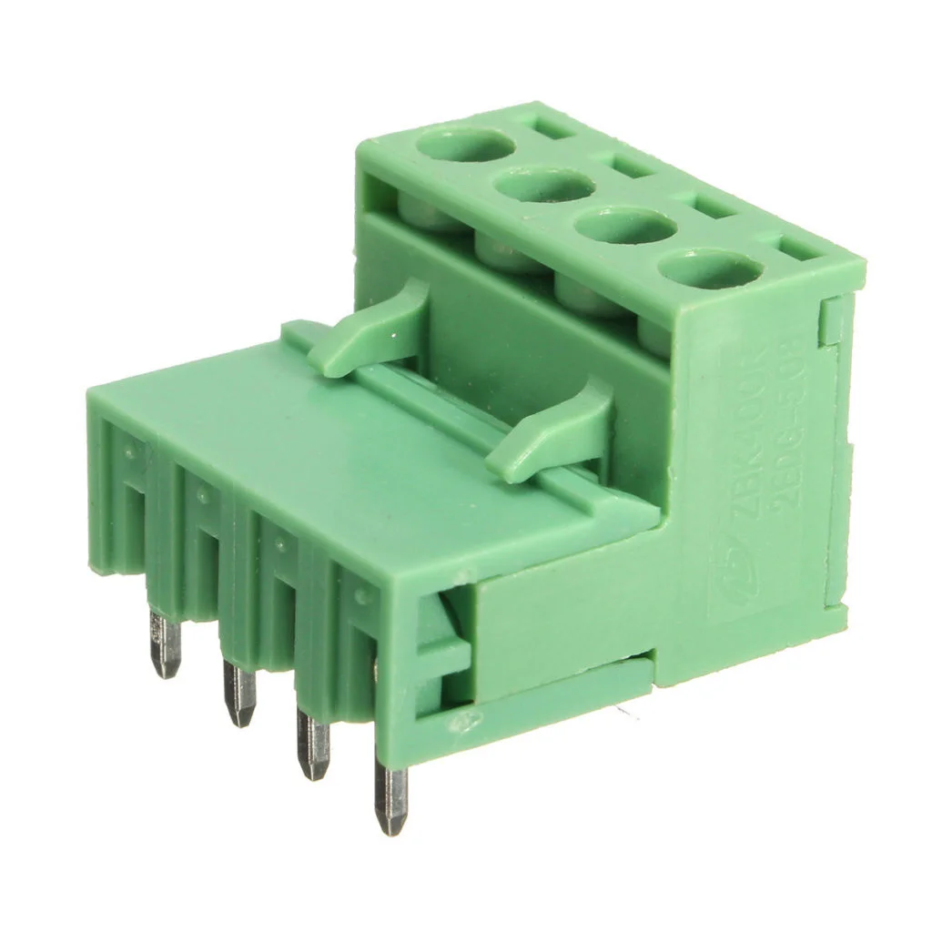 Buy 4 Pin Right Angle Terminal Block Male Female Plug
