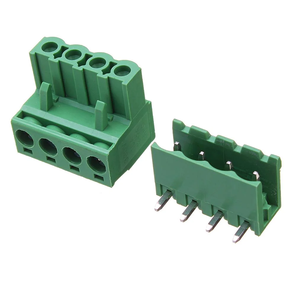 Buy 4 Pin Right Angle Terminal Block Male Female Plug