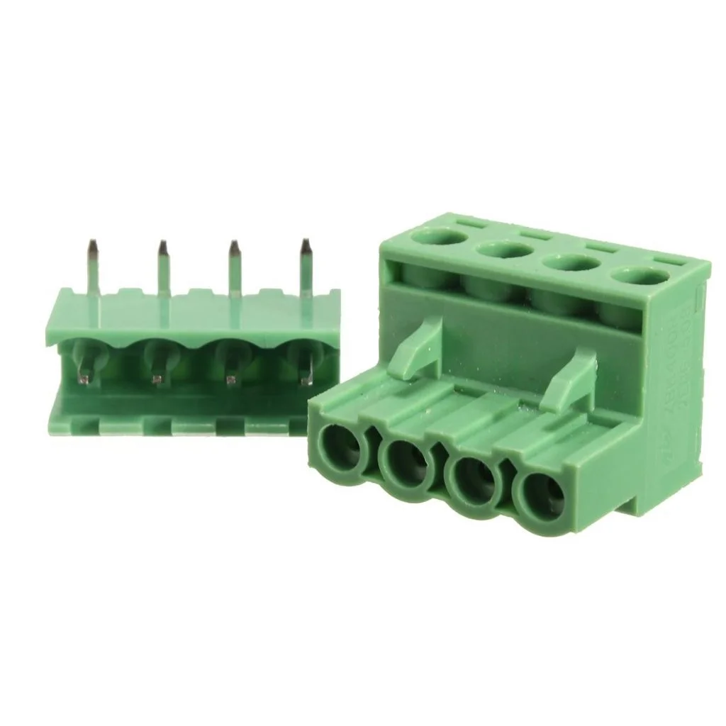 Buy 4 Pin Right Angle Terminal Block Male Female Plug