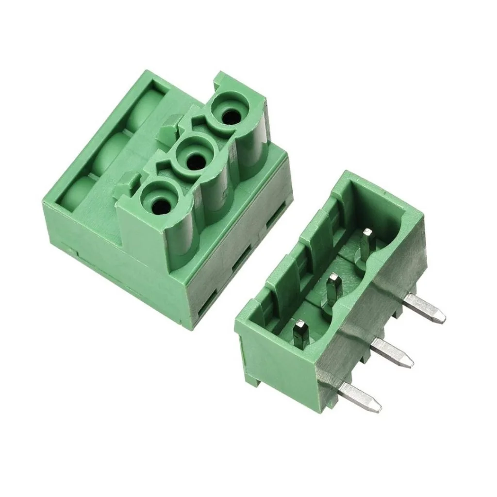 Buy 3 Pin Right Angle Terminal Block Male Female Plug