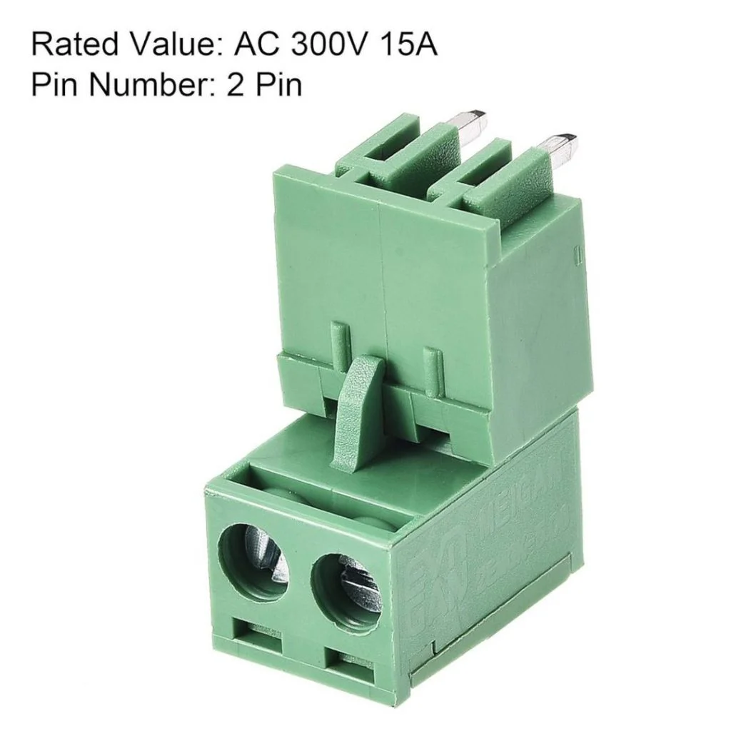 Buy 2 Pin Right Angle Terminal Block Male Female Plug