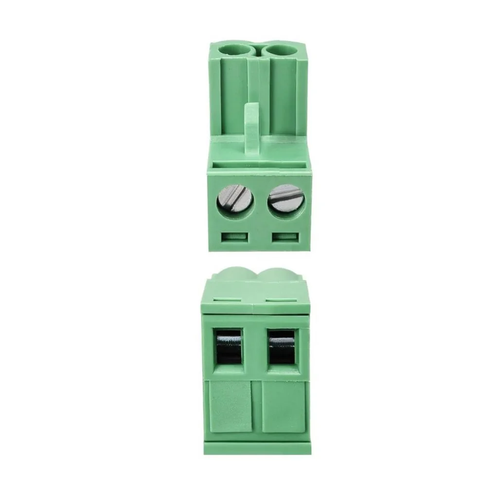 Buy 2 Pin Right Angle Terminal Block Male Female Plug