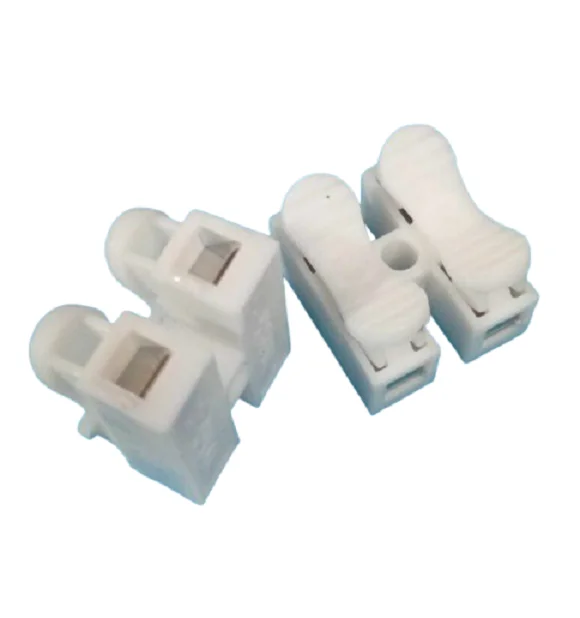Buy 2 Way Spring Press Quick Wire Connector White 220V