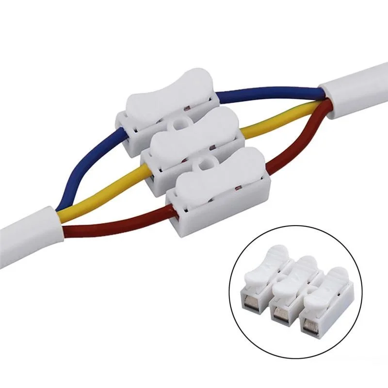 Buy 3 Way Quick Wire Connector Spring Press Clamp 220V 10A