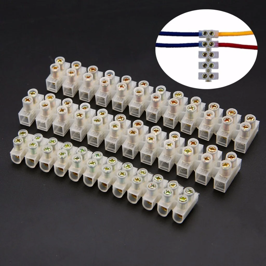Buy 12 Way 10A Cable Connector Screw Terminal Block 220V