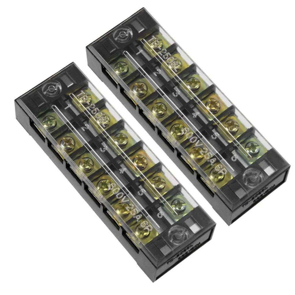 TB-2506 6P Terminal Block 600V 25A Dual Row Connector
