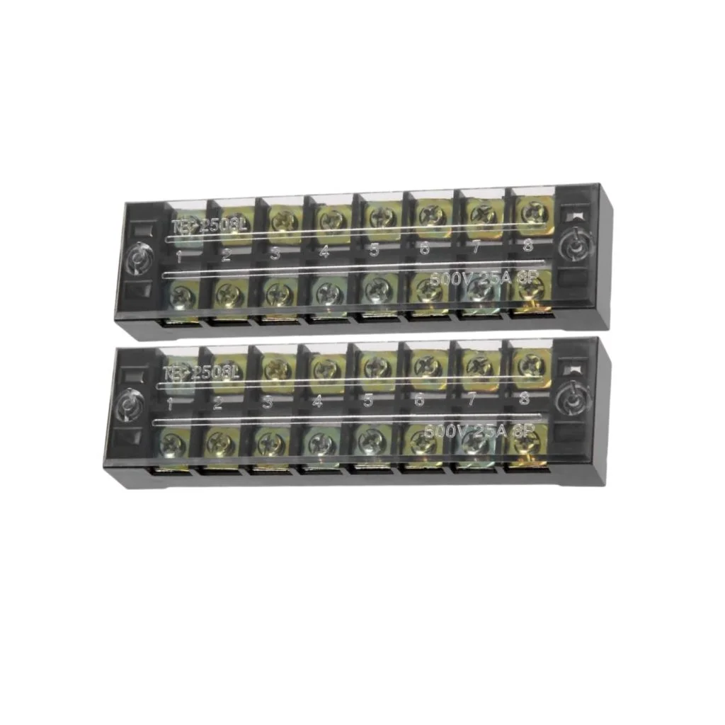 TB-2508 8P Terminal Block 600V 25A Dual Row Connector