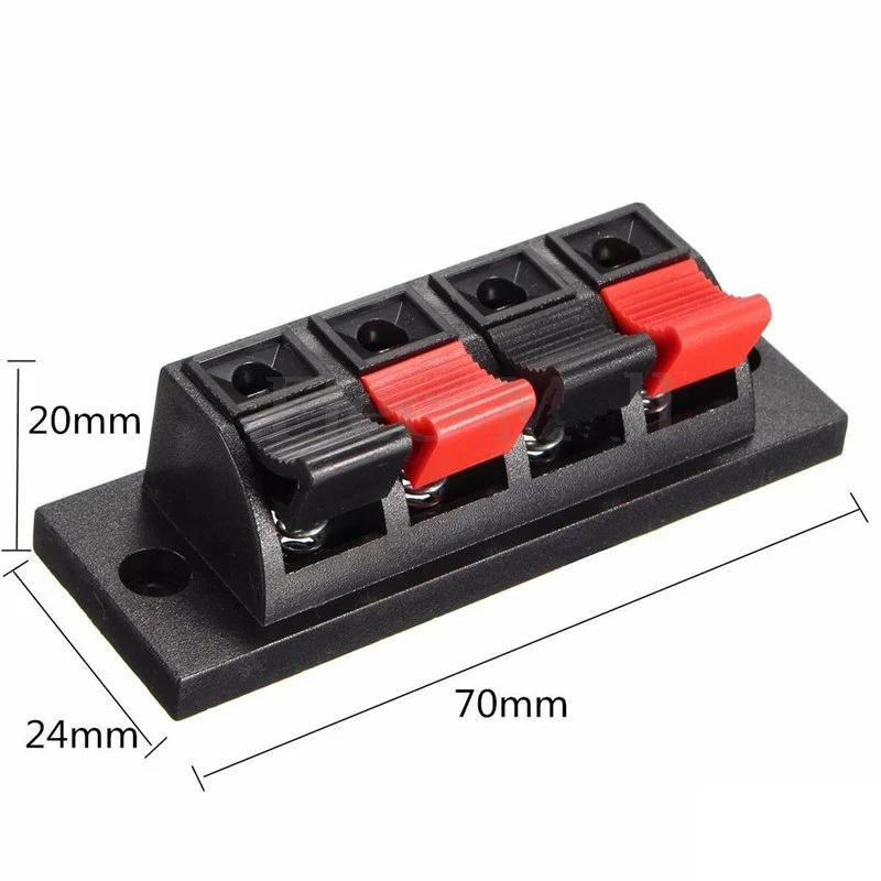 Buy 4-Way Speaker Terminal Block PCB Mount Push Release