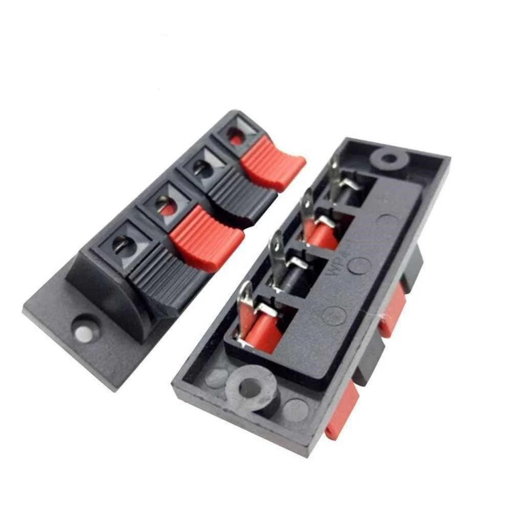 Buy 4-Way Speaker Terminal Block PCB Mount Push Release