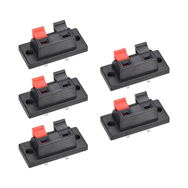 Buy 2-Way Speaker Terminal Block PCB Mount Push Release